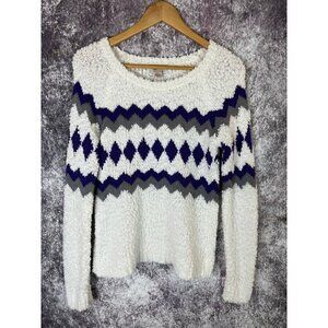 Arizona Sweater Womens M Christmas Vintage Fair Isle Knit Pullover Snow Ski Warm